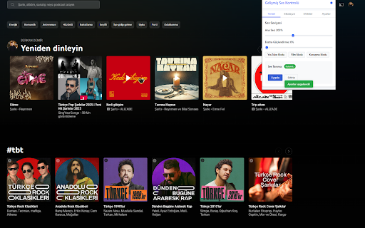 Gelişmiş Ses Kontrolü  from Chrome web store to be run with OffiDocs Chromium online