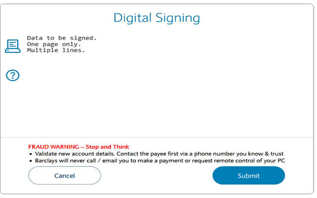 Gemalto Web Signer for Barclays  from Chrome web store to be run with OffiDocs Chromium online