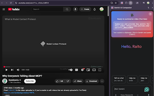 Gemini AI Companion  from Chrome web store to be run with OffiDocs Chromium online