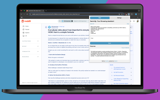 Geminify: Your Browsing Assistant  from Chrome web store to be run with OffiDocs Chromium online