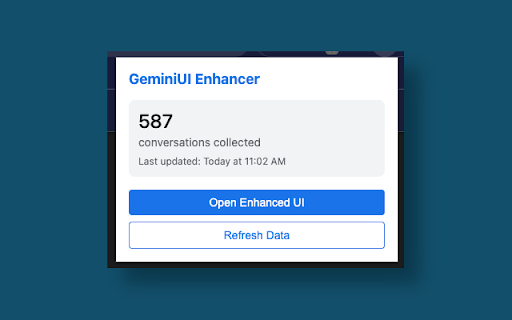 GeminiUI Enhancer  from Chrome web store to be run with OffiDocs Chromium online