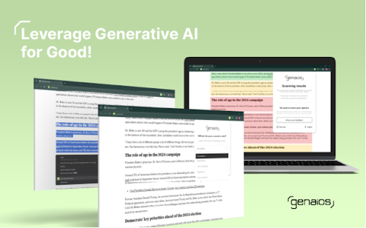 Genaios  from Chrome web store to be run with OffiDocs Chromium online