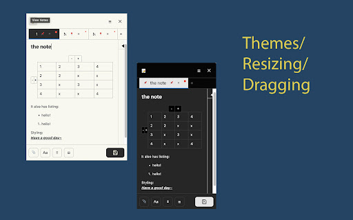 General Aesthetics Notes  from Chrome web store to be run with OffiDocs Chromium online