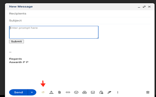 Generate GPT Mail  from Chrome web store to be run with OffiDocs Chromium online