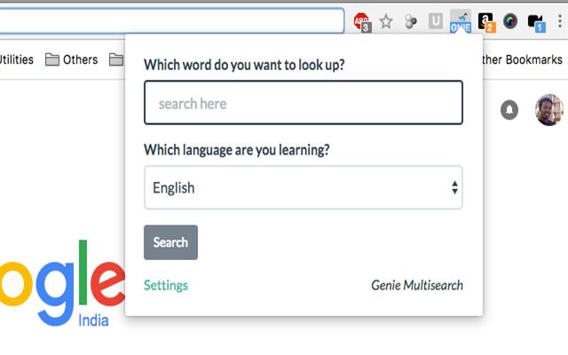 Genie Multisearch  from Chrome web store to be run with OffiDocs Chromium online