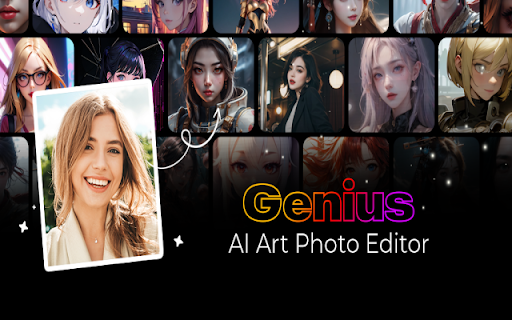 Genius: AI Art Photo Editor Image Generator  from Chrome web store to be run with OffiDocs Chromium online