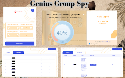 Genius Group Spy  from Chrome web store to be run with OffiDocs Chromium online
