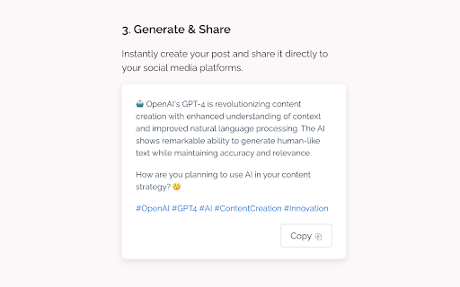 genpost.ai  from Chrome web store to be run with OffiDocs Chromium online