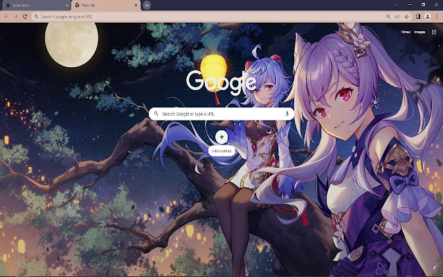 Genshin Impact 2 Browser Theme  from Chrome web store to be run with OffiDocs Chromium online