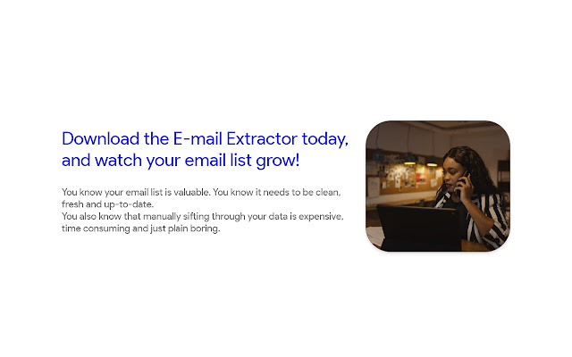 GenX Email Extractor  from Chrome web store to be run with OffiDocs Chromium online