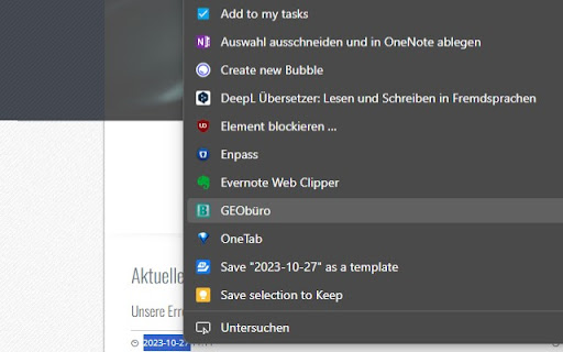 GEObüro Connect  from Chrome web store to be run with OffiDocs Chromium online