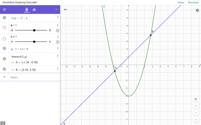 Calcolatrice grafica GeoGebra dal negozio web Chrome da eseguire con OffiDocs Chromium online