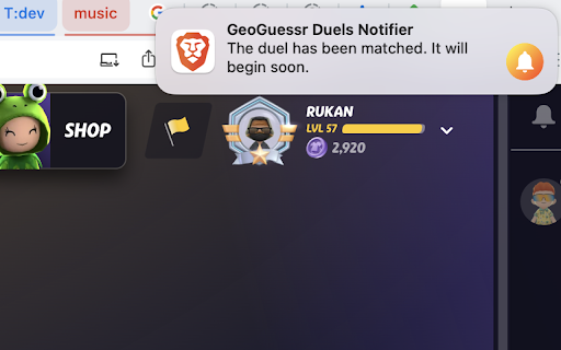 GeoGuessr Duels Notifier  from Chrome web store to be run with OffiDocs Chromium online