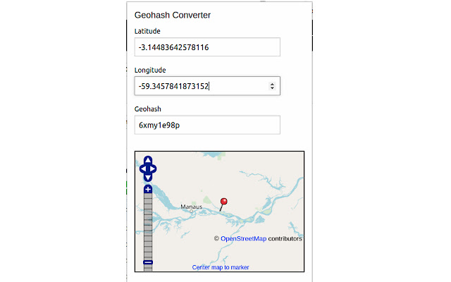 Geohash Converter  from Chrome web store to be run with OffiDocs Chromium online