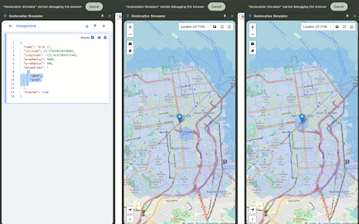 Geolocation Simulator  from Chrome web store to be run with OffiDocs Chromium online