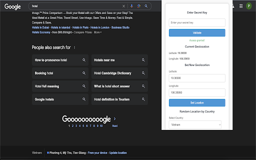 Geolocation tracking  from Chrome web store to be run with OffiDocs Chromium online