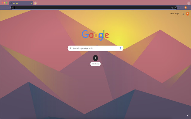 Geometric Mountains Theme  from Chrome web store to be run with OffiDocs Chromium online