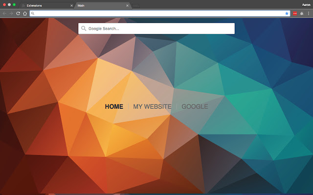 Geometric New Tab  from Chrome web store to be run with OffiDocs Chromium online