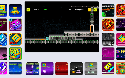 Geometry Dash 2  from Chrome web store to be run with OffiDocs Chromium online