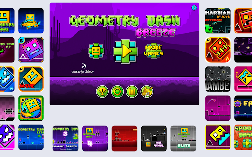 Geometry Dash Breeze  from Chrome web store to be run with OffiDocs Chromium online