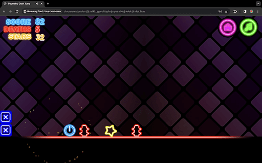 Geometry Dash Jump Meltdown  from Chrome web store to be run with OffiDocs Chromium online
