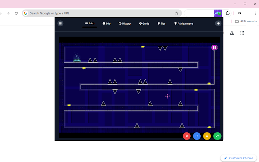 Geometry Dash Maze Maps Unblocked Game  from Chrome web store to be run with OffiDocs Chromium online