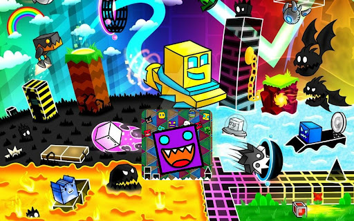 Geometry Dash : New Lite World  from Chrome web store to be run with OffiDocs Chromium online
