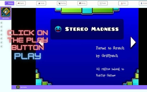 Geometry Dash Online  from Chrome web store to be run with OffiDocs Chromium online