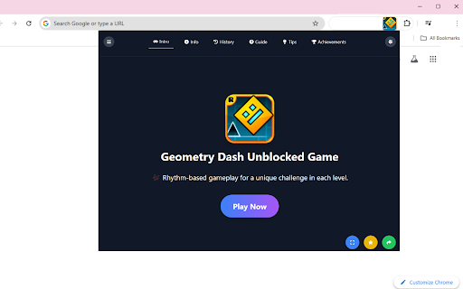 Geometry Dash Unblocked Game  from Chrome web store to be run with OffiDocs Chromium online
