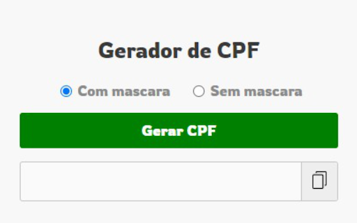 Gerar CPF  from Chrome web store to be run with OffiDocs Chromium online