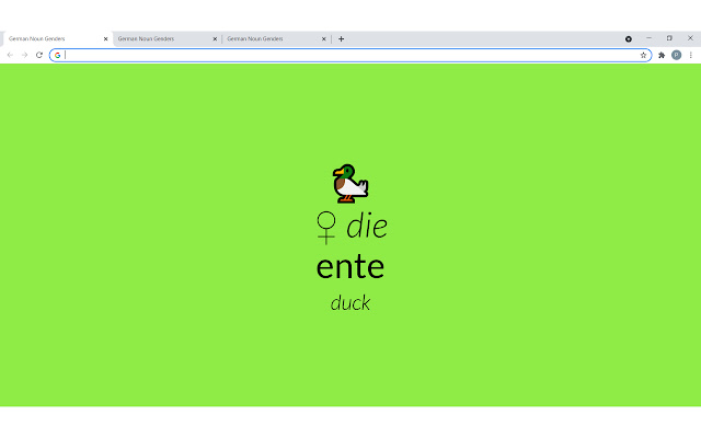 German Noun Genders from Chrome web store to be run with OffiDocs Chromium online German Noun Genders from Chrome web store to be run with OffiDocs Chromium online