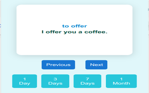 German Verbs Flashcards  from Chrome web store to be run with OffiDocs Chromium online