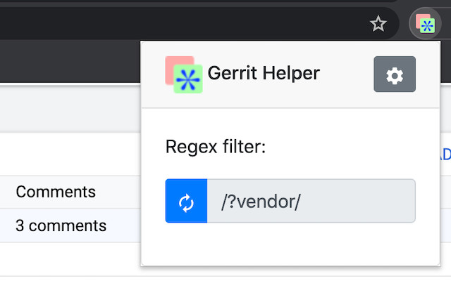 Gerrit Helper  from Chrome web store to be run with OffiDocs Chromium online