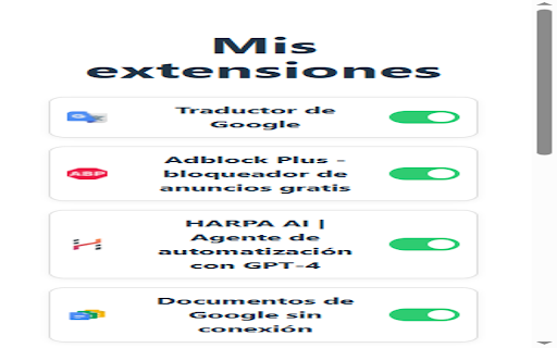Gestor de Extensiones Vue  from Chrome web store to be run with OffiDocs Chromium online