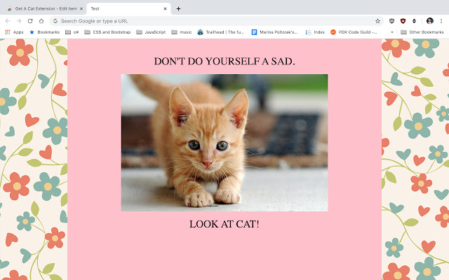 Get A Cat Extension  from Chrome web store to be run with OffiDocs Chromium online
