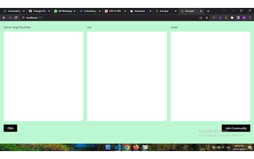 Get Ayat  from Chrome web store to be run with OffiDocs Chromium online