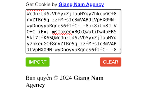 Get Cookies by Giang Nam Agency  from Chrome web store to be run with OffiDocs Chromium online