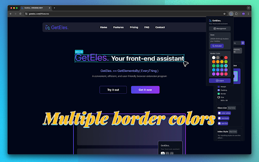 GetEles.  from Chrome web store to be run with OffiDocs Chromium online