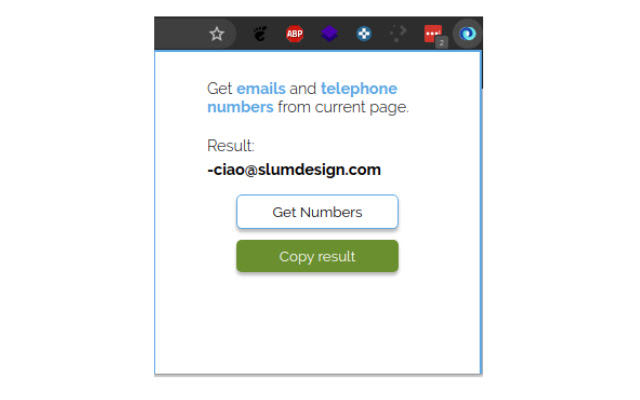 Get Emails  Telephone Numbers  from Chrome web store to be run with OffiDocs Chromium online