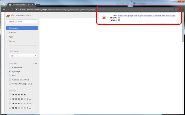 Get Favicon  from Chrome web store to be run with OffiDocs Chromium online