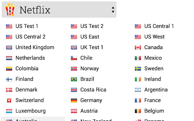 Getflix Region Switcher  from Chrome web store to be run with OffiDocs Chromium online