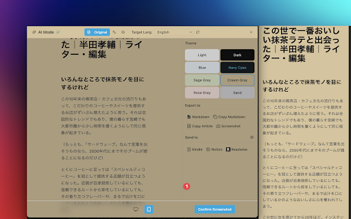 Getgot Reader Copilot AI Reading Mode  Translate, Save  Export  from Chrome web store to be run with OffiDocs Chromium online