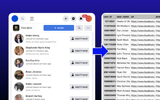 GetGrowthUp: Facebook™ Group Member Exporter  from Chrome web store to be run with OffiDocs Chromium online