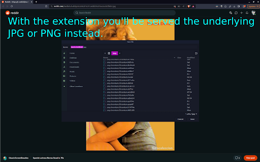 Get JPEG  from Chrome web store to be run with OffiDocs Chromium online