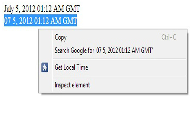 Get Local Time  from Chrome web store to be run with OffiDocs Chromium online