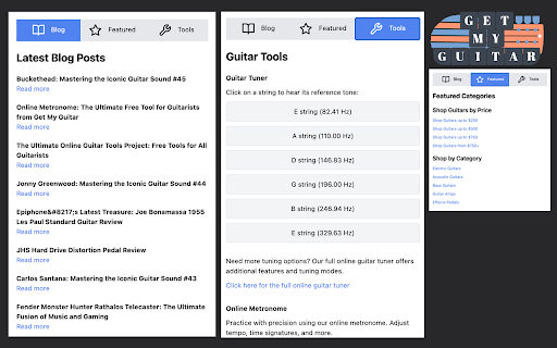 GetMyGuitar Extension from Chrome web store to be run with OffiDocs Chromium online GetMyGuitar Extension from Chrome web store to be run with OffiDocs Chromium online
