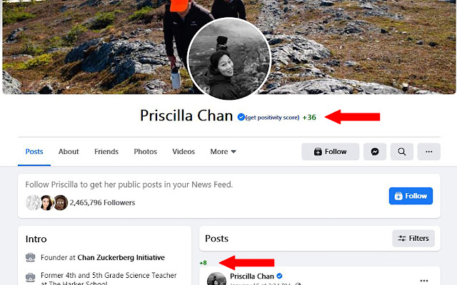 Holen Sie sich den Positivitätswert für ein Facebook-Profil aus dem Chrome-Webshop, um ihn mit OffiDocs Chromium online auszuführen