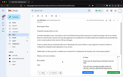 GetReplier.AI Email Responder  from Chrome web store to be run with OffiDocs Chromium online