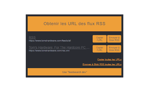 Get RSS Feed URL for Slick RSS  from Chrome web store to be run with OffiDocs Chromium online