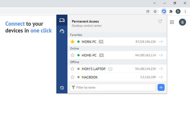 Getscreen.me Remote Desktop Access  from Chrome web store to be run with OffiDocs Chromium online